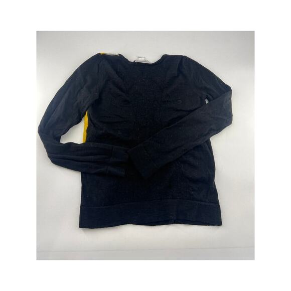 Diane Von Furstenberg Sweater Womens Large Black Gray Cream 100% Wool Pullover - Picture 7 of 8